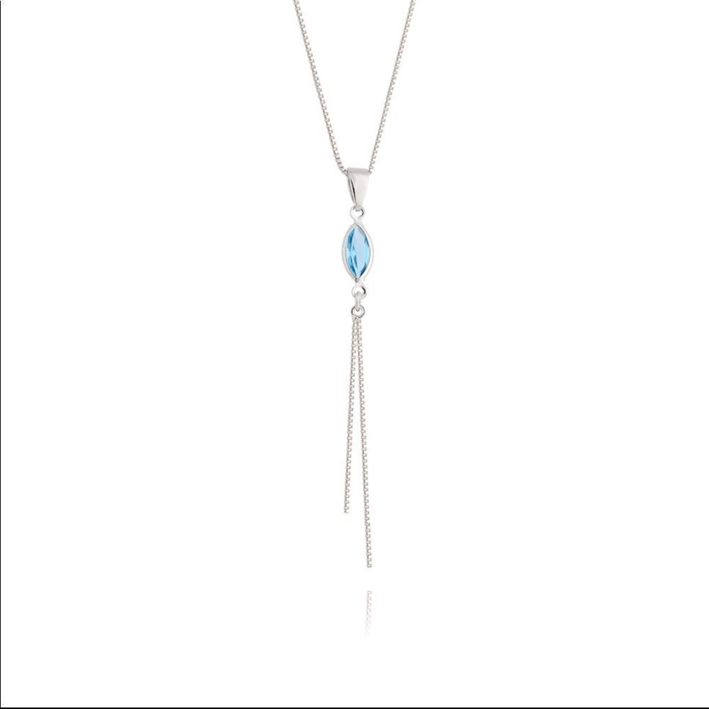 Swarovski authentic Crystals White Rhodium plated zirconia necklace